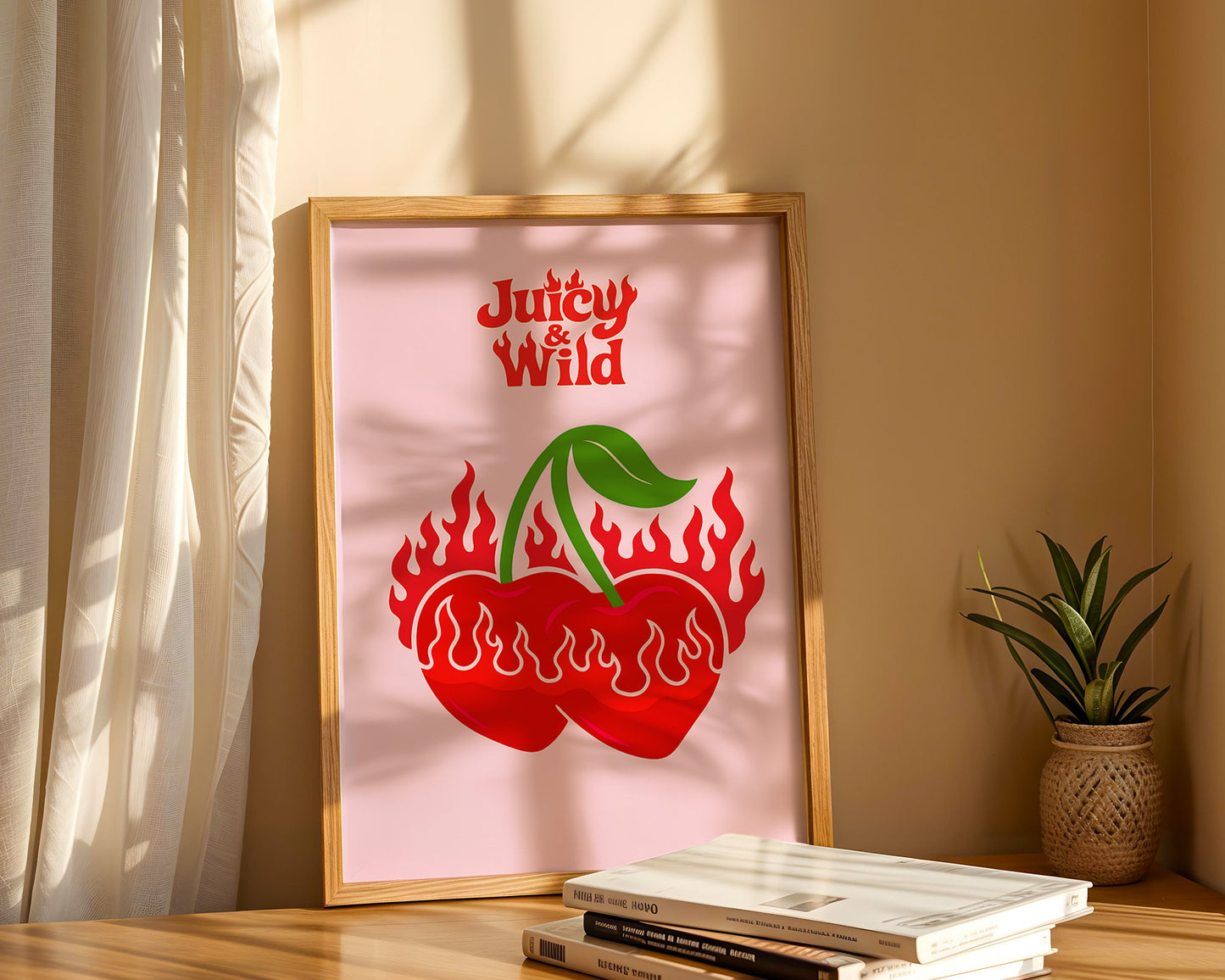 Estetik ''Juicy & Wild'' Posteri – Baskılı & Çerçeveli Duvar Dekoru
