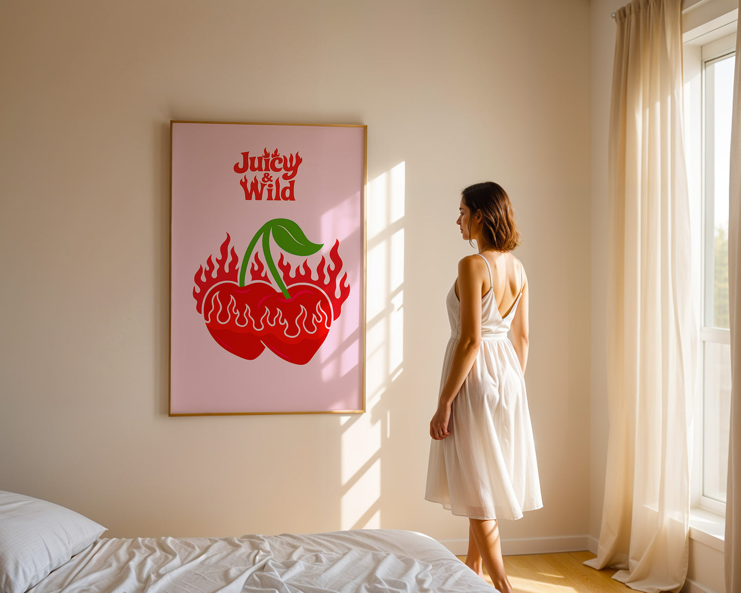 Estetik ''Juicy & Wild'' Posteri – Baskılı & Çerçeveli Duvar Dekoru