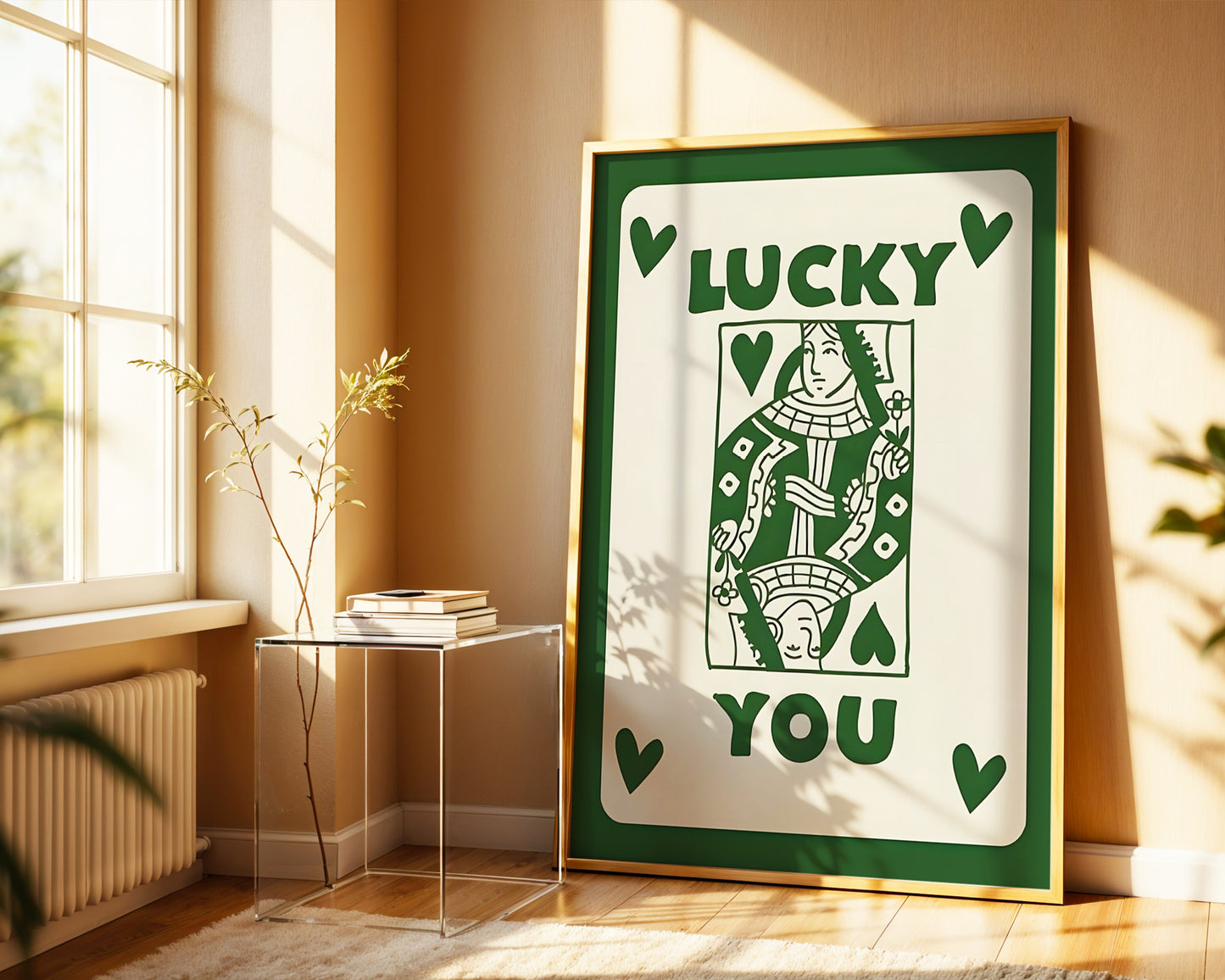 Estetik ''Lucky You Green'' Posteri – Baskılı & Çerçeveli Duvar Dekoru