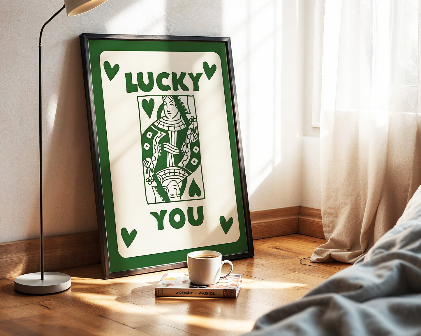 Estetik ''Lucky You Green'' Posteri – Baskılı & Çerçeveli Duvar Dekoru