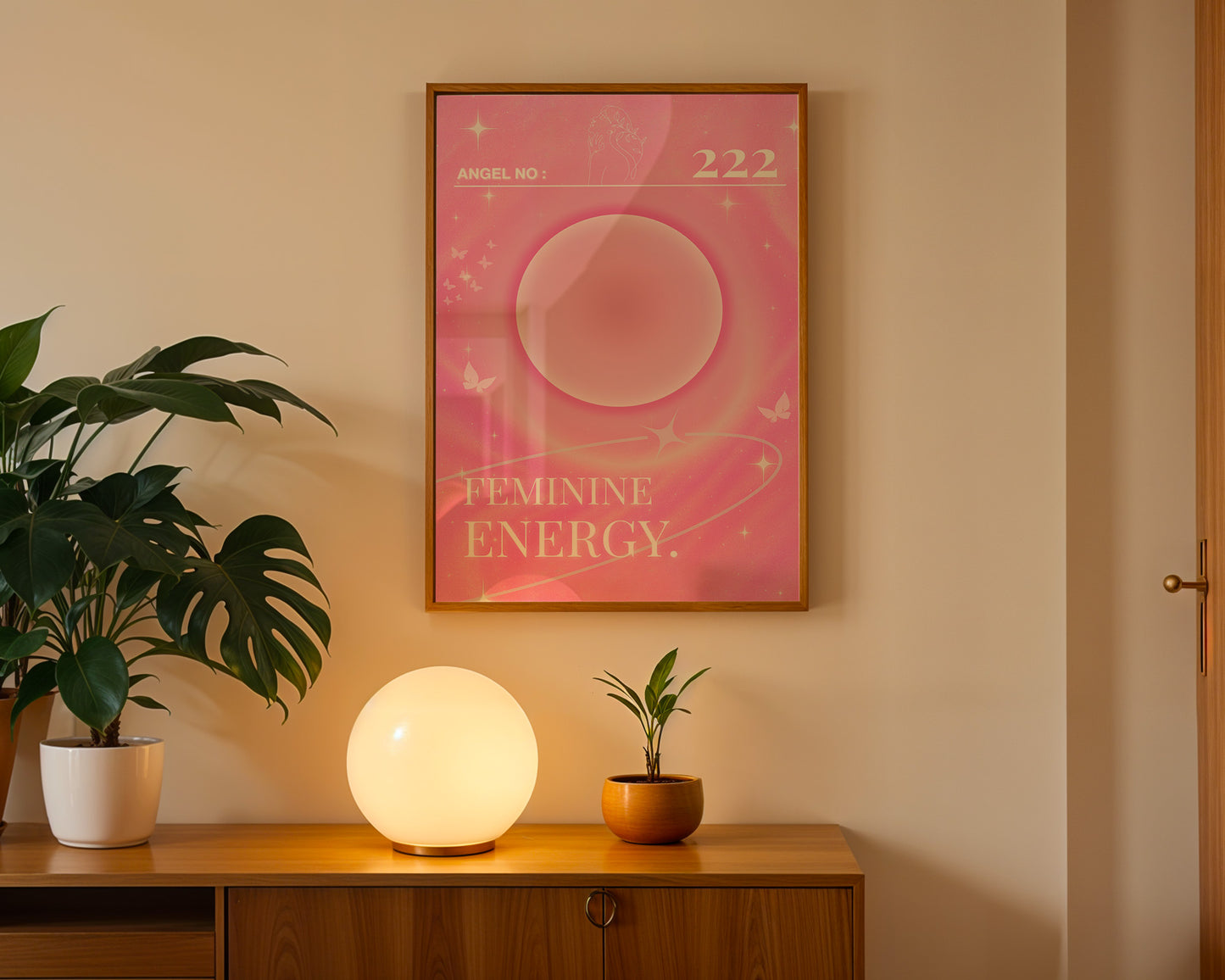 222 Dişil Enerji Poster – Feminine Energy Baskılı & Çerçeveli Duvar Dekoru