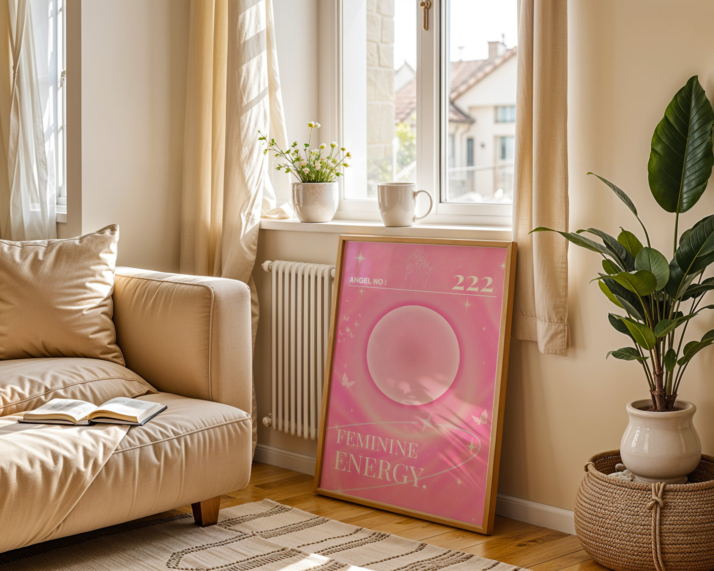 222 Dişil Enerji Poster – Feminine Energy Baskılı & Çerçeveli Duvar Dekoru