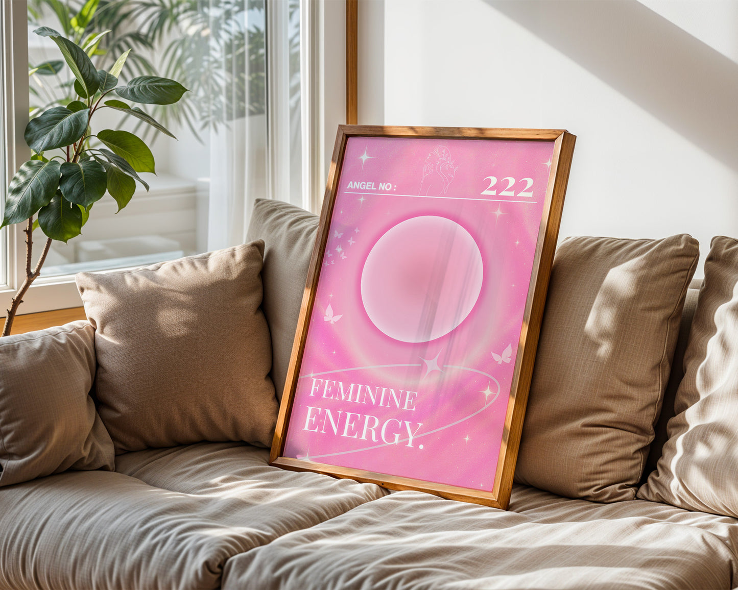 222 Dişil Enerji Poster – Feminine Energy Baskılı & Çerçeveli Duvar Dekoru