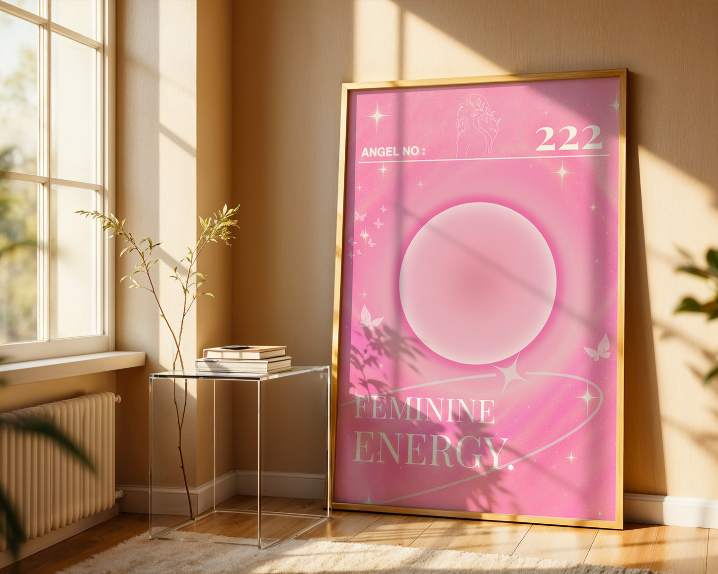 222 Dişil Enerji Poster – Feminine Energy Baskılı & Çerçeveli Duvar Dekoru