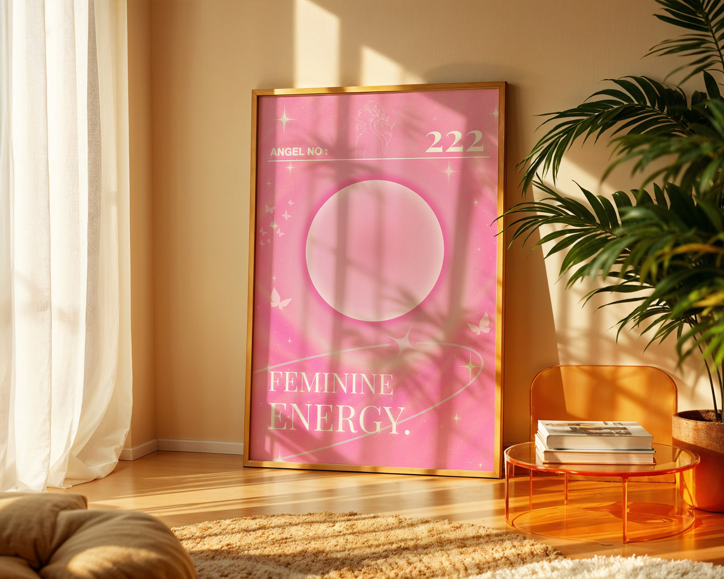 222 Dişil Enerji Poster – Feminine Energy Baskılı & Çerçeveli Duvar Dekoru