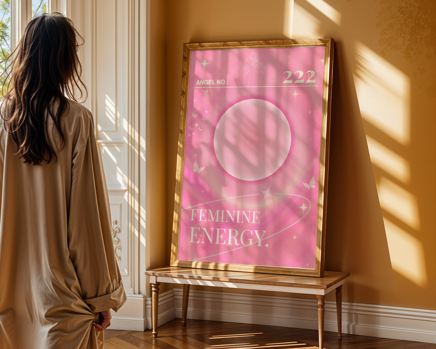222 Dişil Enerji Poster – Feminine Energy Baskılı & Çerçeveli Duvar Dekoru