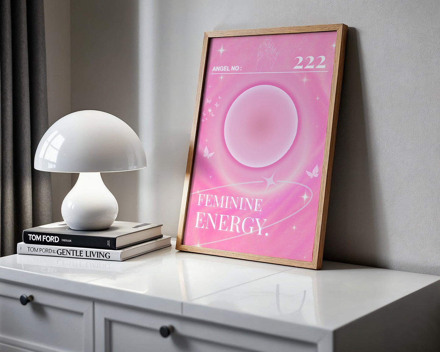 222 Dişil Enerji Poster – Feminine Energy Baskılı & Çerçeveli Duvar Dekoru