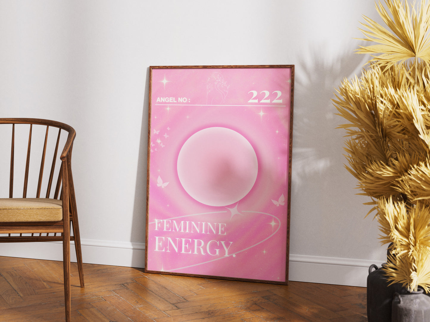 222 Dişil Enerji Poster – Feminine Energy Baskılı & Çerçeveli Duvar Dekoru