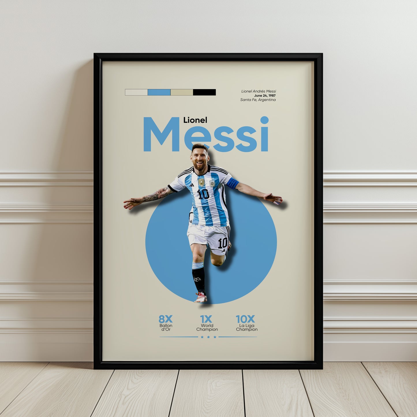 ''Messi'' Poster Tasarımı – Baskılı & Çerçeveli Dekor
