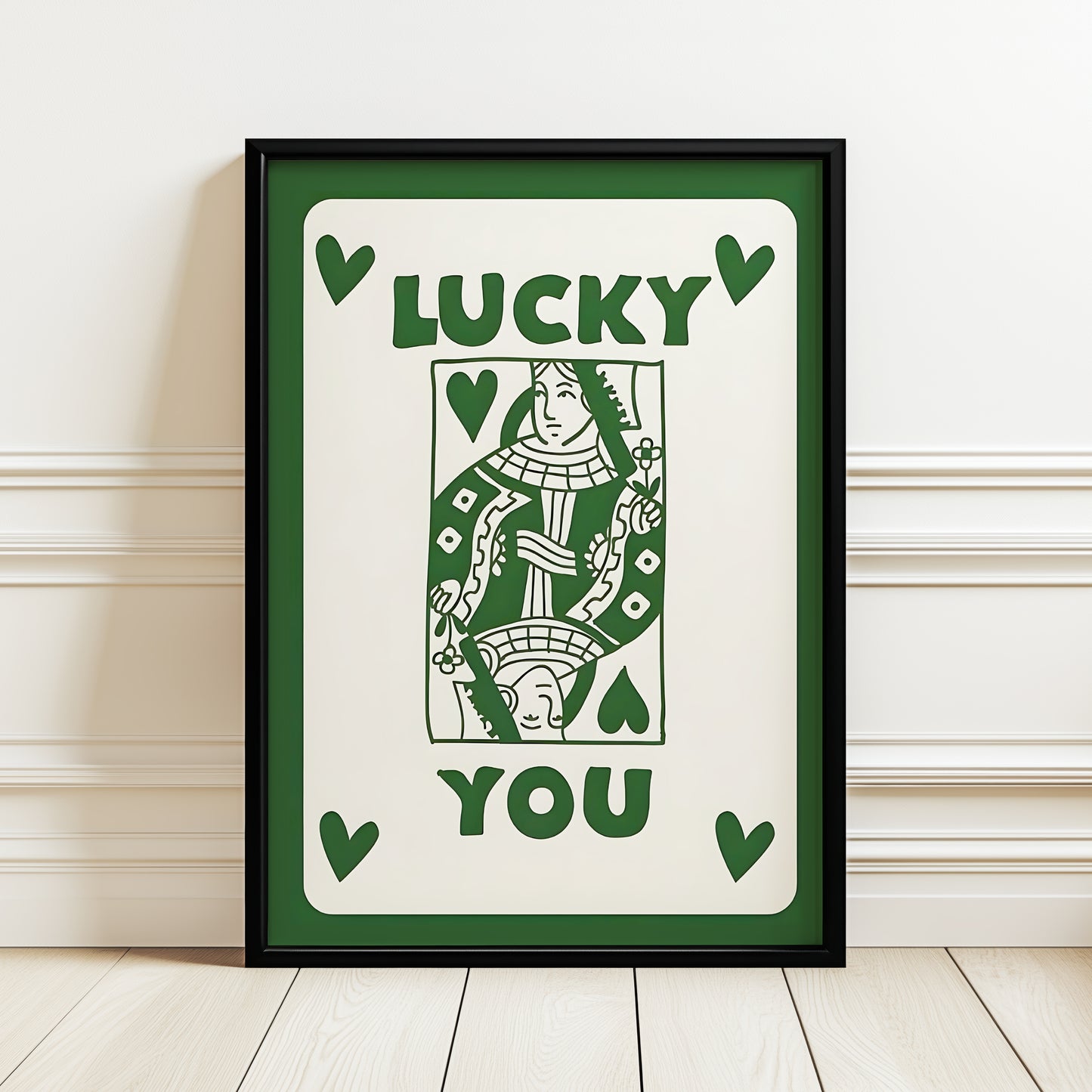 Estetik ''Lucky You Green'' Posteri – Baskılı & Çerçeveli Duvar Dekoru