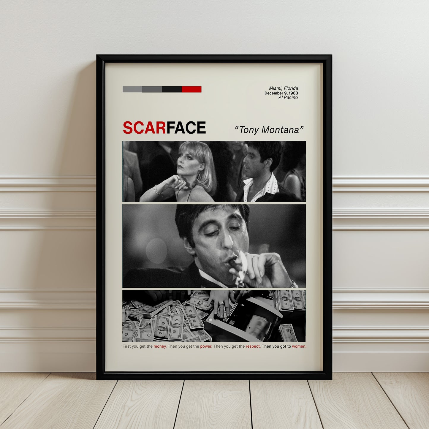 ''Scarface'' Posteri – Sinema/Dizi Temalı Baskılı & Çerçeveli Duvar Dekoru