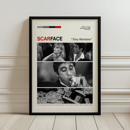 ''Scarface'' Posteri – Sinema/Dizi Temalı Baskılı & Çerçeveli Duvar Dekoru