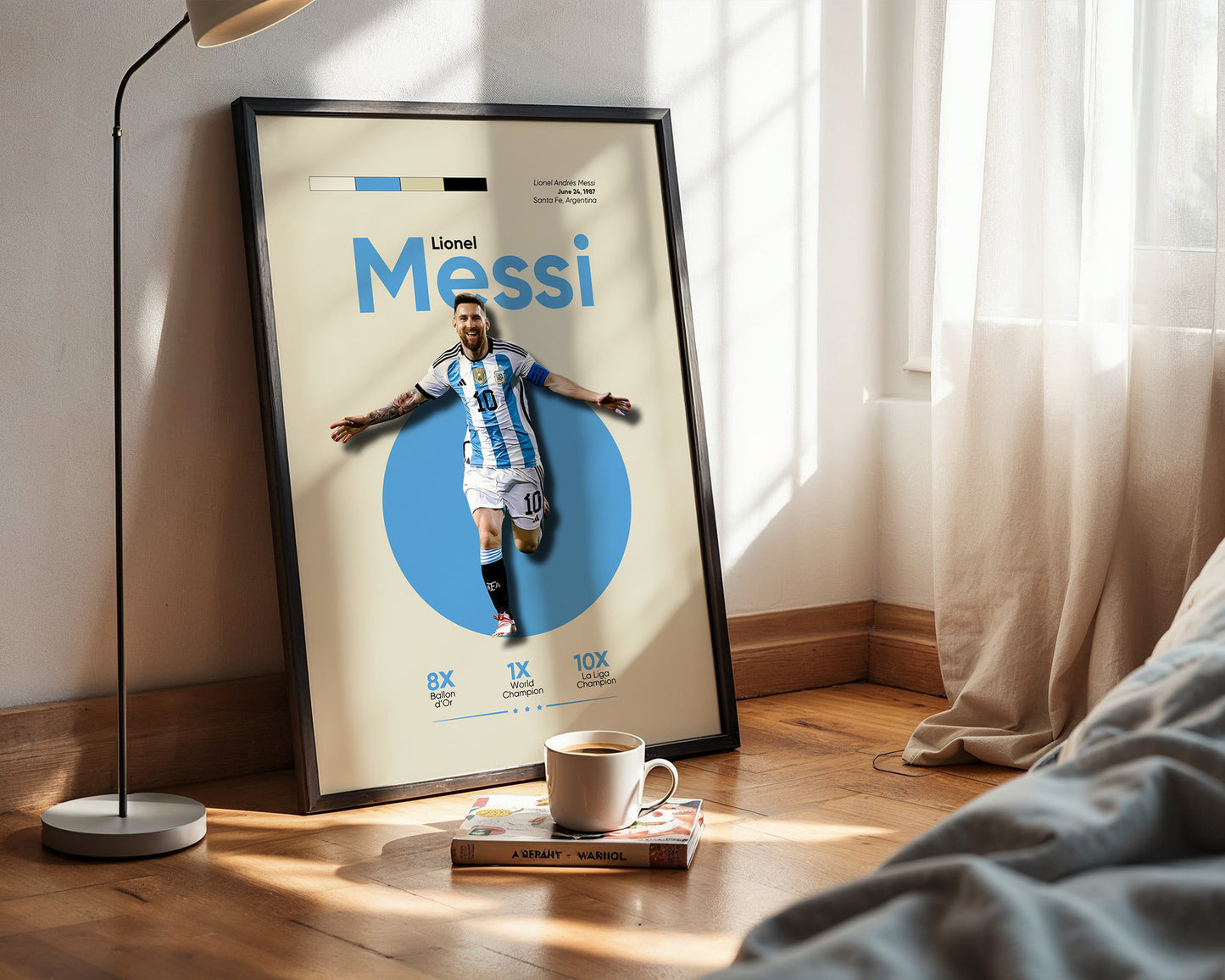 ''Messi'' Poster Tasarımı – Baskılı & Çerçeveli Dekor
