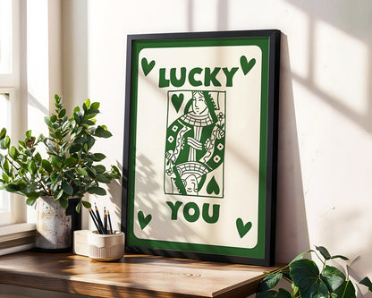 Estetik ''Lucky You Green'' Posteri – Baskılı & Çerçeveli Duvar Dekoru