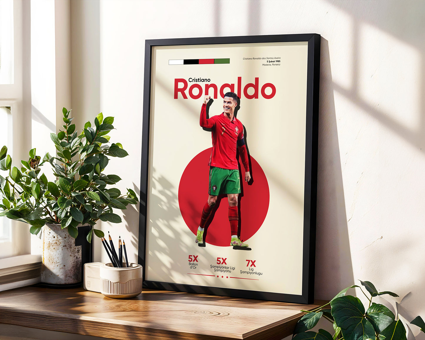''Ronaldo'' Poster Tasarımı – Baskılı & Çerçeveli Dekor