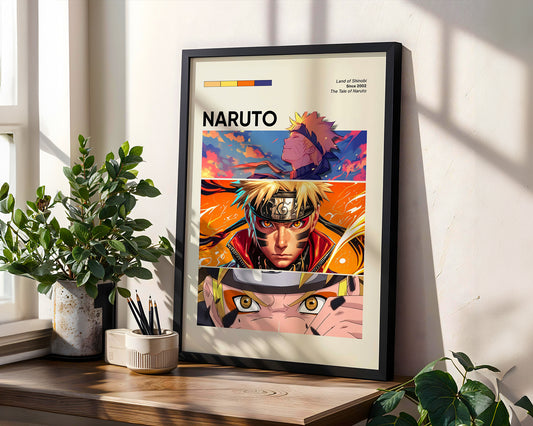 ''Naruto'' Posteri – Sinema/Dizi Temalı Baskılı & Çerçeveli Duvar Dekoru