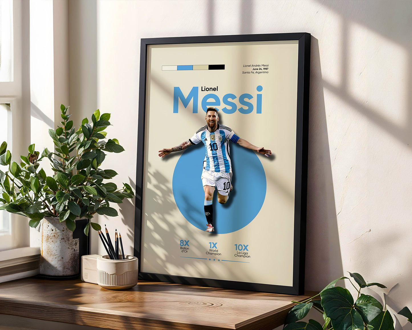 ''Messi'' Poster Tasarımı – Baskılı & Çerçeveli Dekor