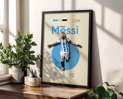 ''Messi'' Poster Tasarımı – Baskılı & Çerçeveli Dekor
