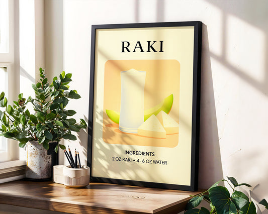 ''Rakı'' Posteri - Baskılı & Çerçeveli Tasarım