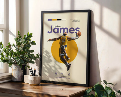 ''LeBron James'' Poster Tasarımı – Baskılı & Çerçeveli Dekor