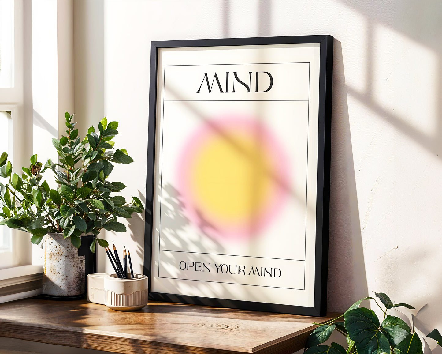 ''Mind (Zihin)'' Aura Poster – Baskılı & Çerçeveli Duvar Dekoru