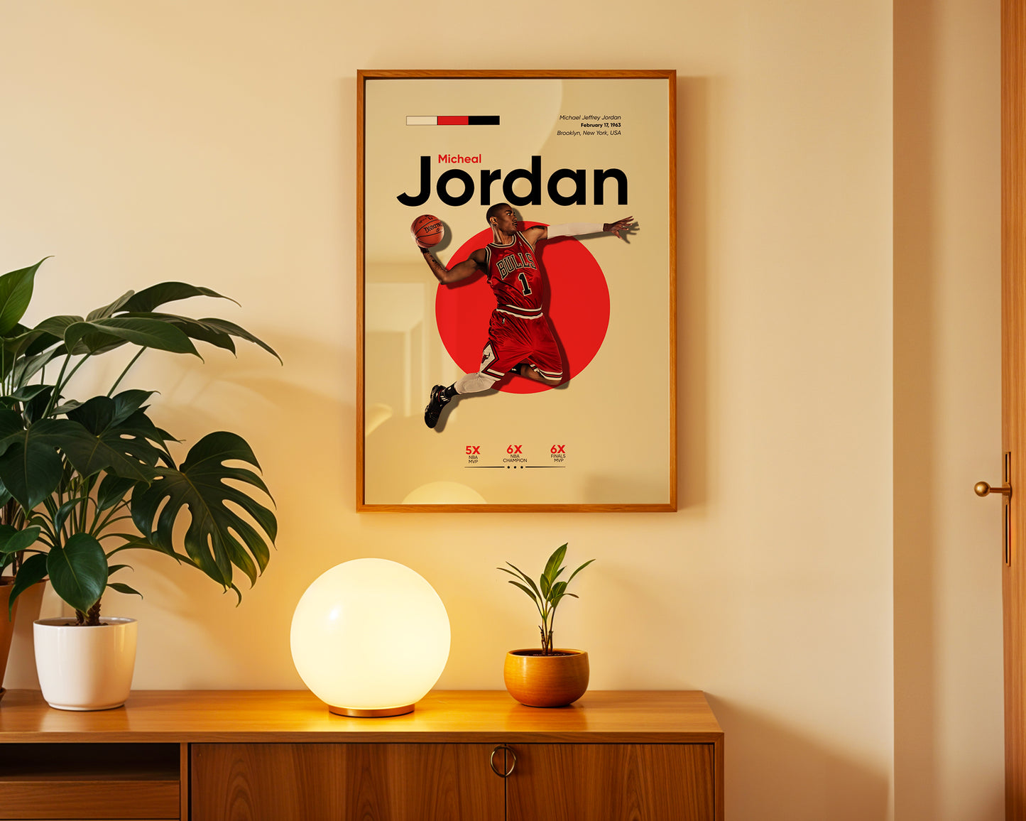 ''Micheal Jordan'' Poster Tasarımı – Baskılı & Çerçeveli Dekor