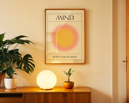 ''Mind (Zihin)'' Aura Poster – Baskılı & Çerçeveli Duvar Dekoru