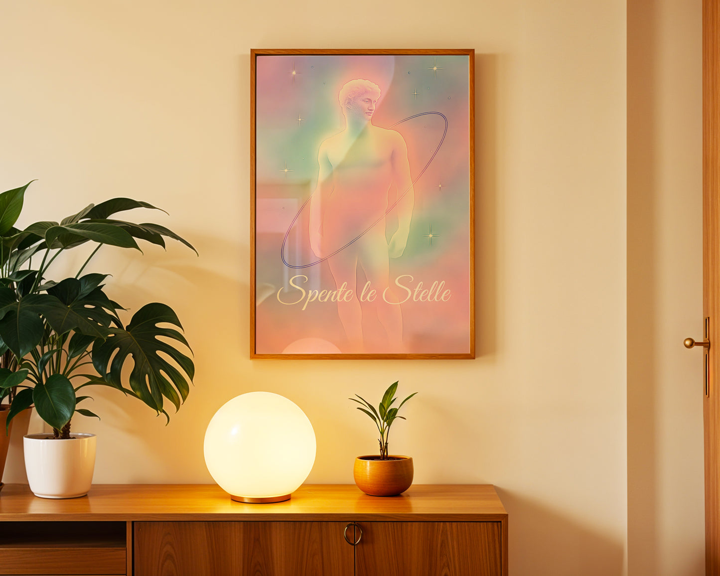 Spente le Stelle'''' Tasarımı – Aura Poster – Baskılı & Çerçeveli Duvar Dekoru