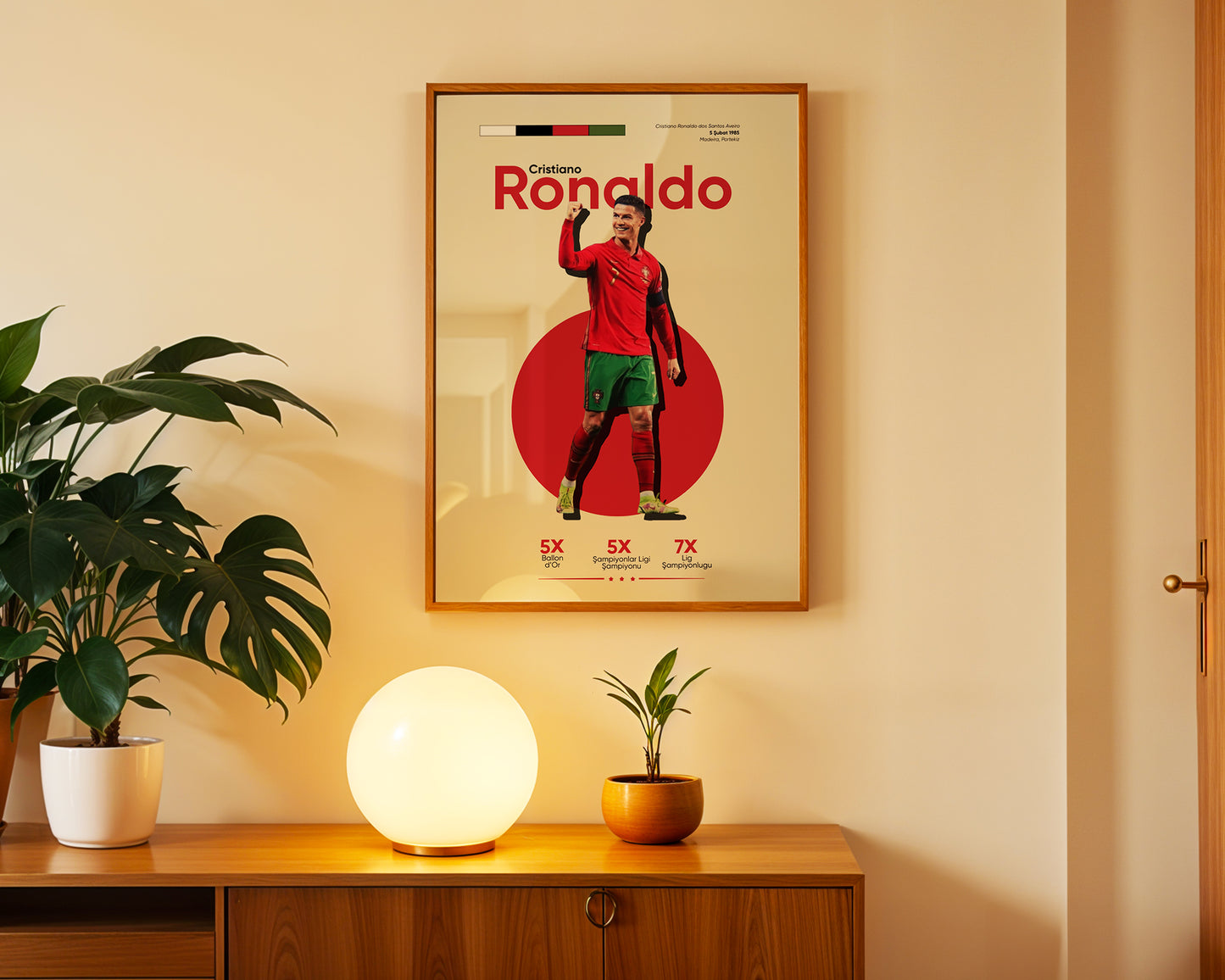 ''Ronaldo'' Poster Tasarımı – Baskılı & Çerçeveli Dekor