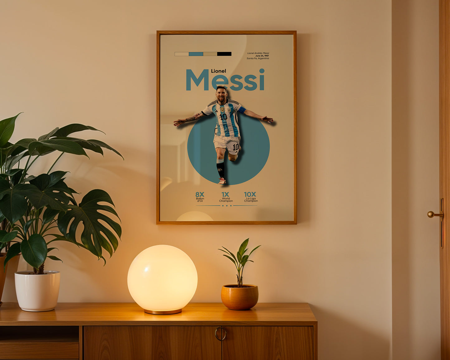 ''Messi'' Poster Tasarımı – Baskılı & Çerçeveli Dekor