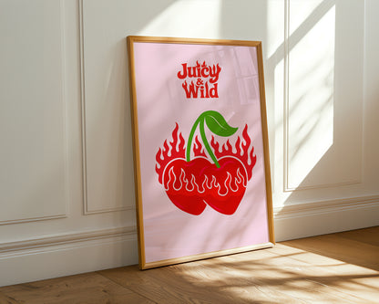 Estetik ''Juicy & Wild'' Posteri – Baskılı & Çerçeveli Duvar Dekoru