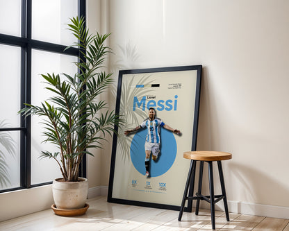 ''Messi'' Poster Tasarımı – Baskılı & Çerçeveli Dekor