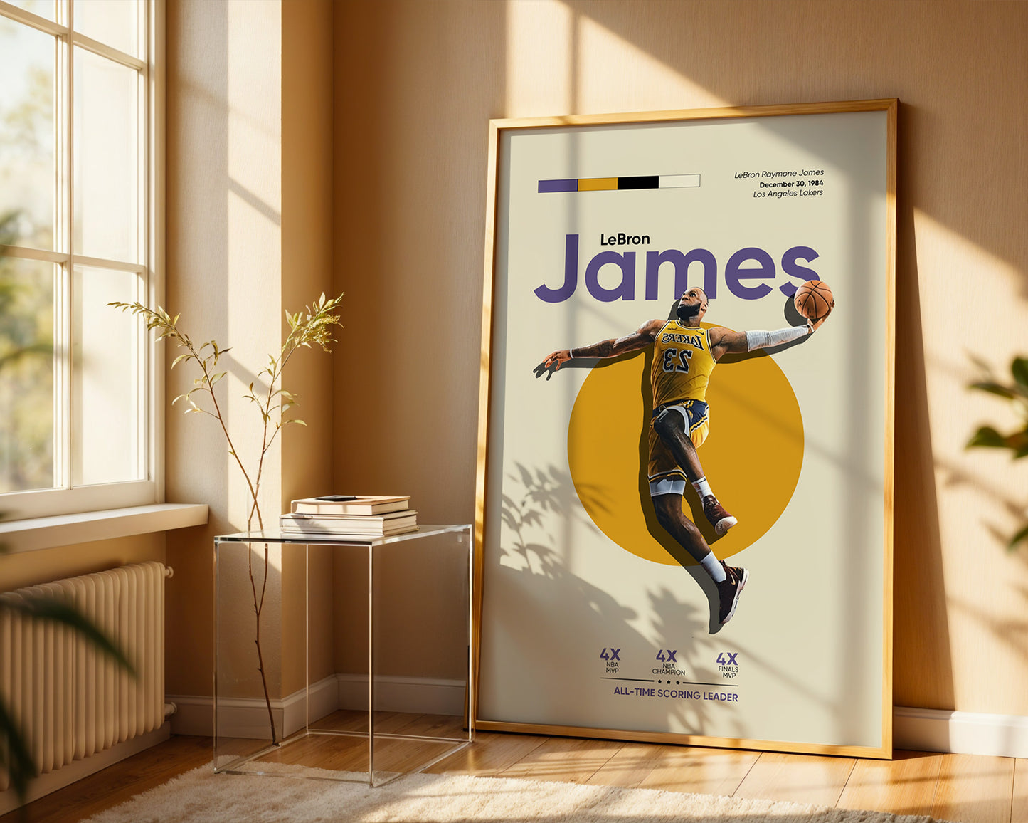 ''LeBron James'' Poster Tasarımı – Baskılı & Çerçeveli Dekor