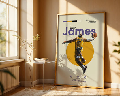 ''LeBron James'' Poster Tasarımı – Baskılı & Çerçeveli Dekor