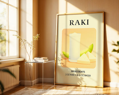 ''Rakı'' Posteri - Baskılı & Çerçeveli Tasarım