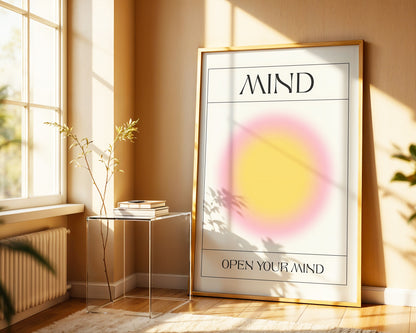 ''Mind (Zihin)'' Aura Poster – Baskılı & Çerçeveli Duvar Dekoru