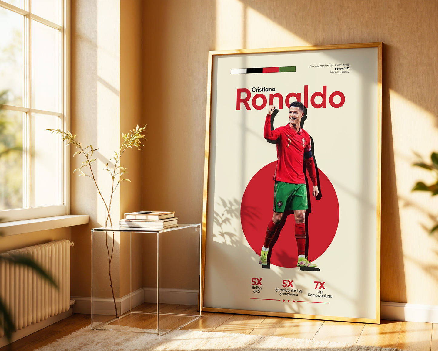 ''Ronaldo'' Poster Tasarımı – Baskılı & Çerçeveli Dekor