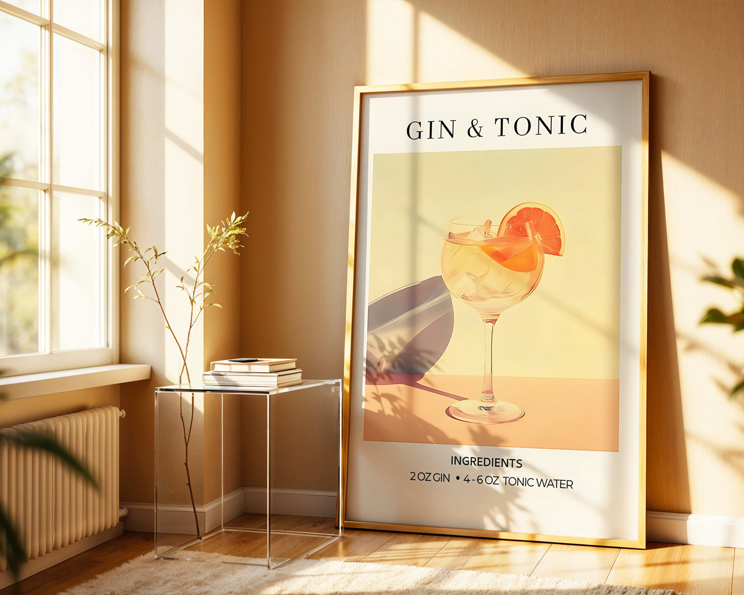 ''Gin & Tonic'' Posteri  – Baskılı & Çerçeveli Tasarım