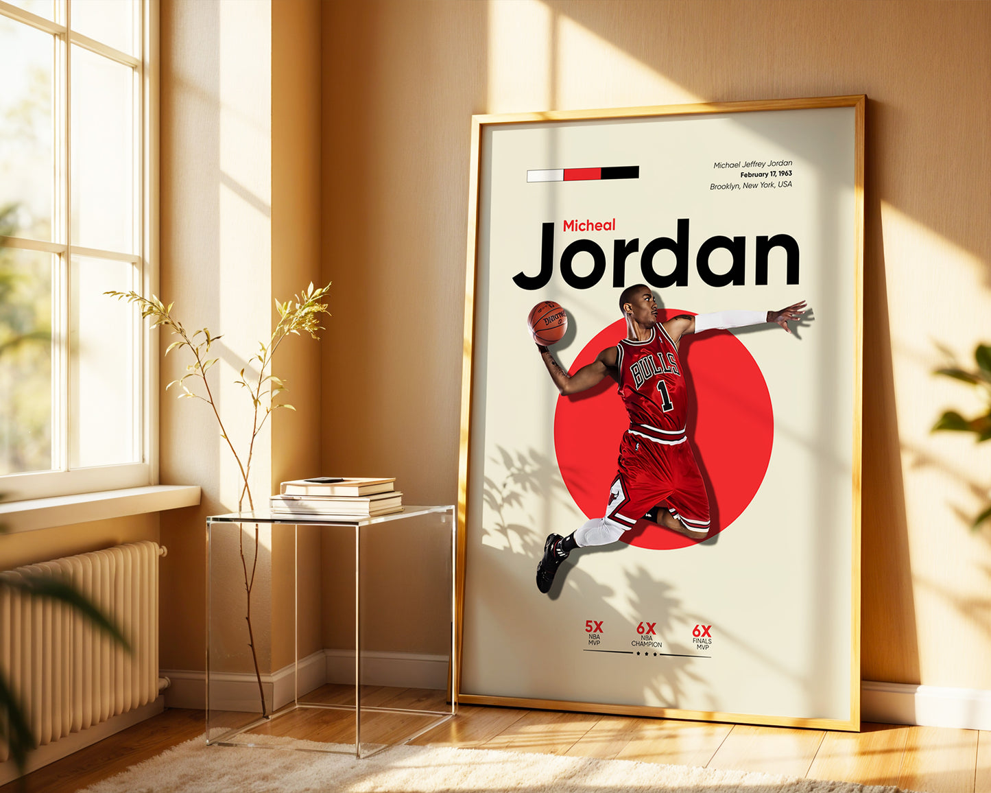 ''Micheal Jordan'' Poster Tasarımı – Baskılı & Çerçeveli Dekor
