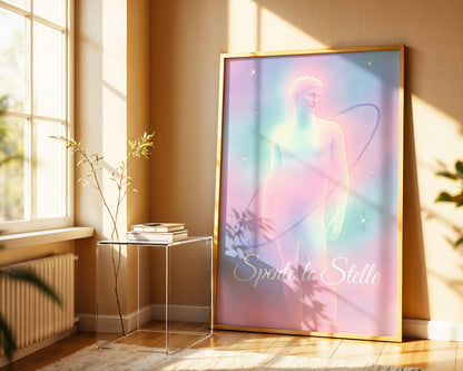 Spente le Stelle'''' Tasarımı – Aura Poster – Baskılı & Çerçeveli Duvar Dekoru