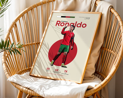 ''Ronaldo'' Poster Tasarımı – Baskılı & Çerçeveli Dekor