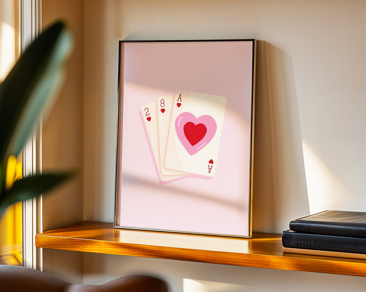 Estetik Pastel Pembe ''Deste'' Posteri – Baskılı & Çerçeveli Duvar Dekoru