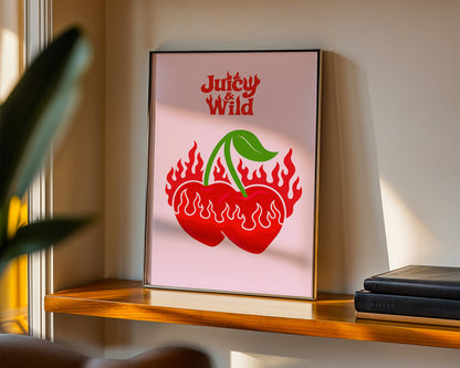 Estetik ''Juicy & Wild'' Posteri – Baskılı & Çerçeveli Duvar Dekoru