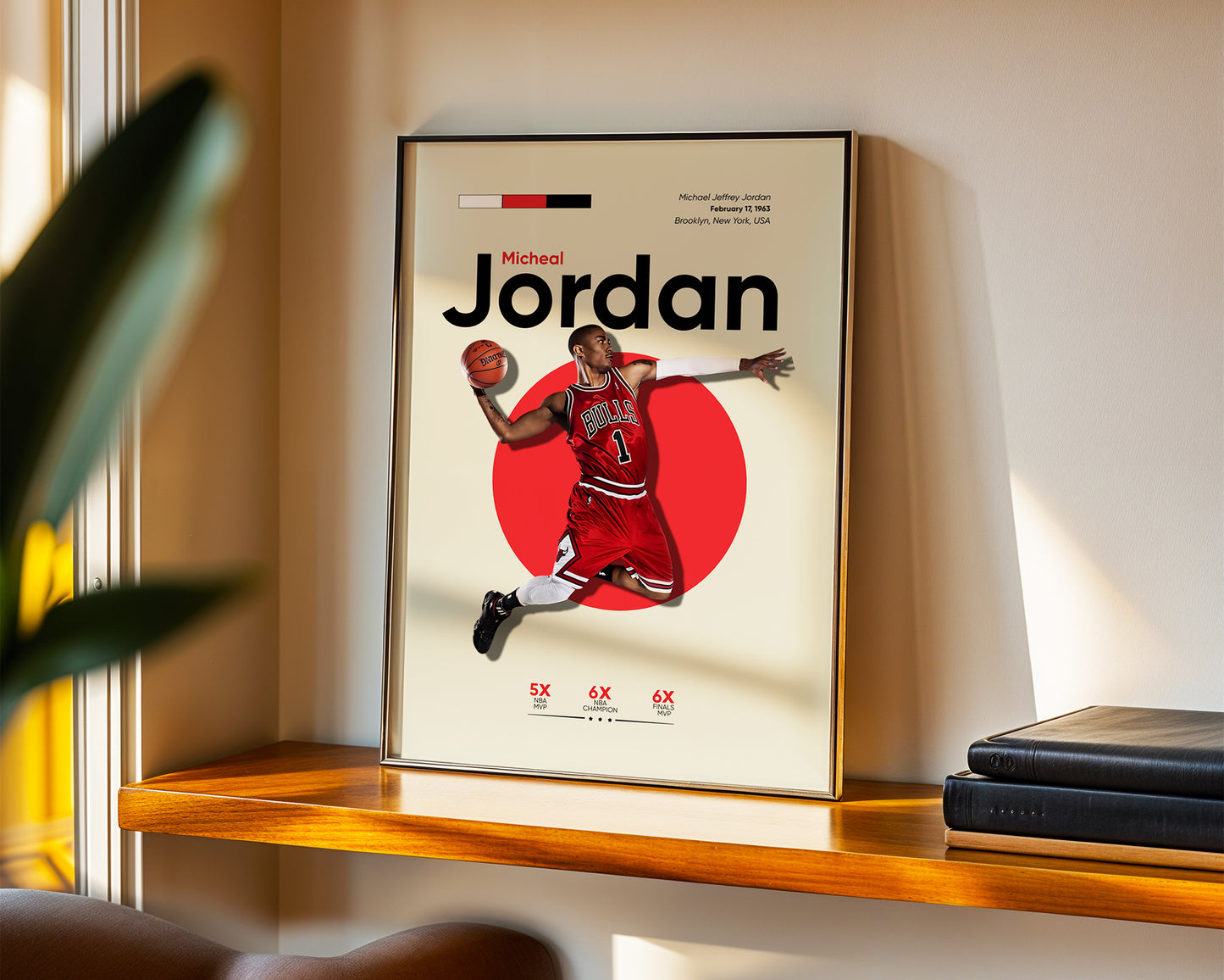 ''Micheal Jordan'' Poster Tasarımı – Baskılı & Çerçeveli Dekor