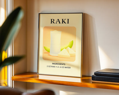 ''Rakı'' Posteri - Baskılı & Çerçeveli Tasarım