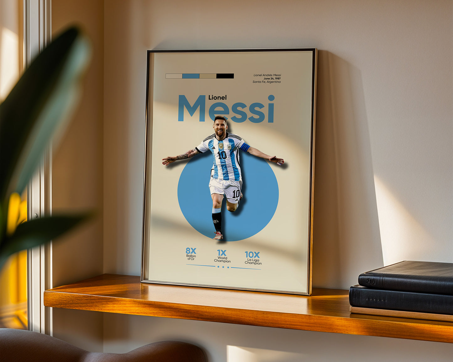 ''Messi'' Poster Tasarımı – Baskılı & Çerçeveli Dekor