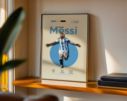 ''Messi'' Poster Tasarımı – Baskılı & Çerçeveli Dekor