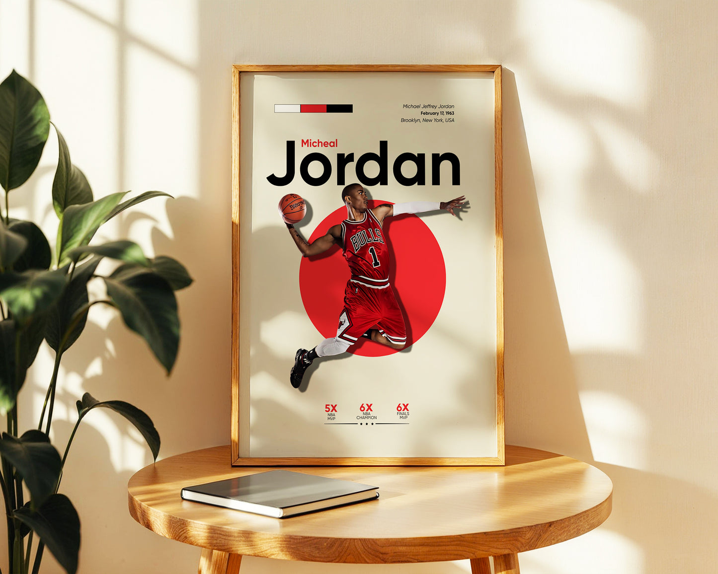 ''Micheal Jordan'' Poster Tasarımı – Baskılı & Çerçeveli Dekor