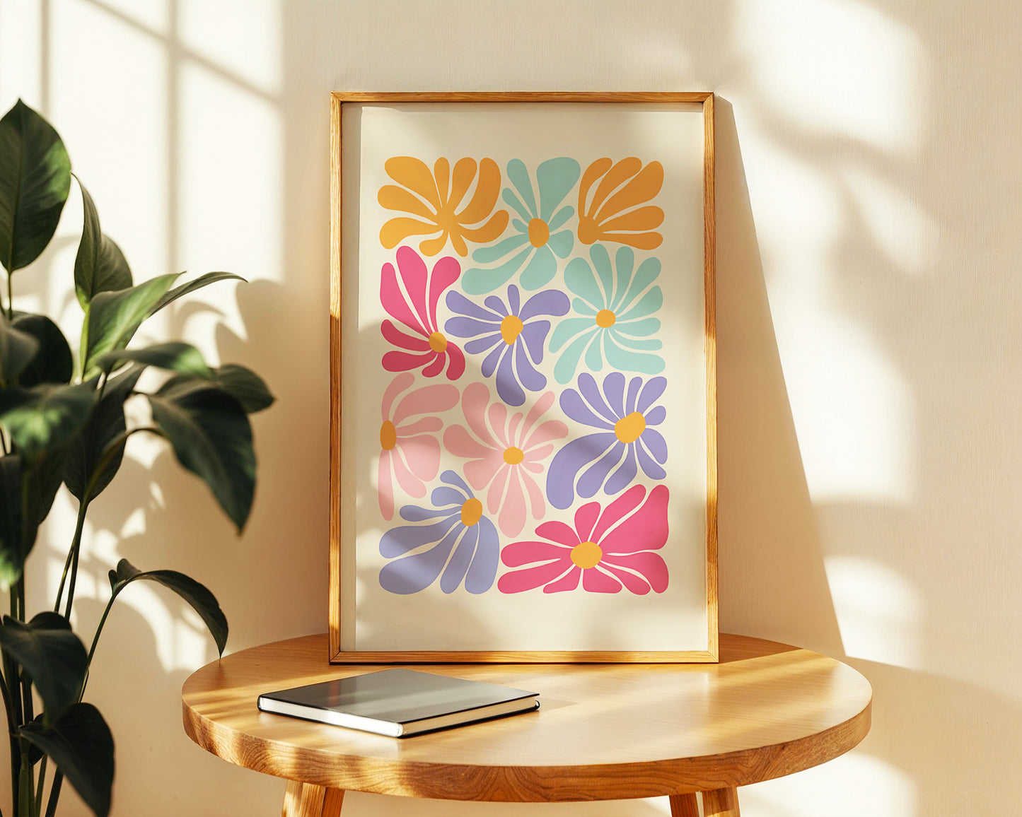 Estetik ''Pastel Flowers'' Posteri – Baskılı & Çerçeveli Duvar Dekoru