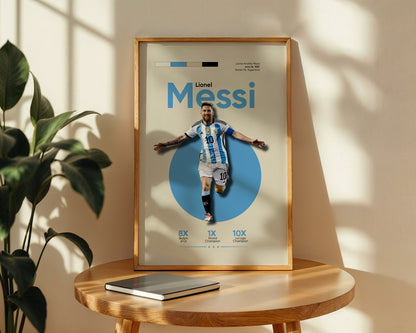 ''Messi'' Poster Tasarımı – Baskılı & Çerçeveli Dekor
